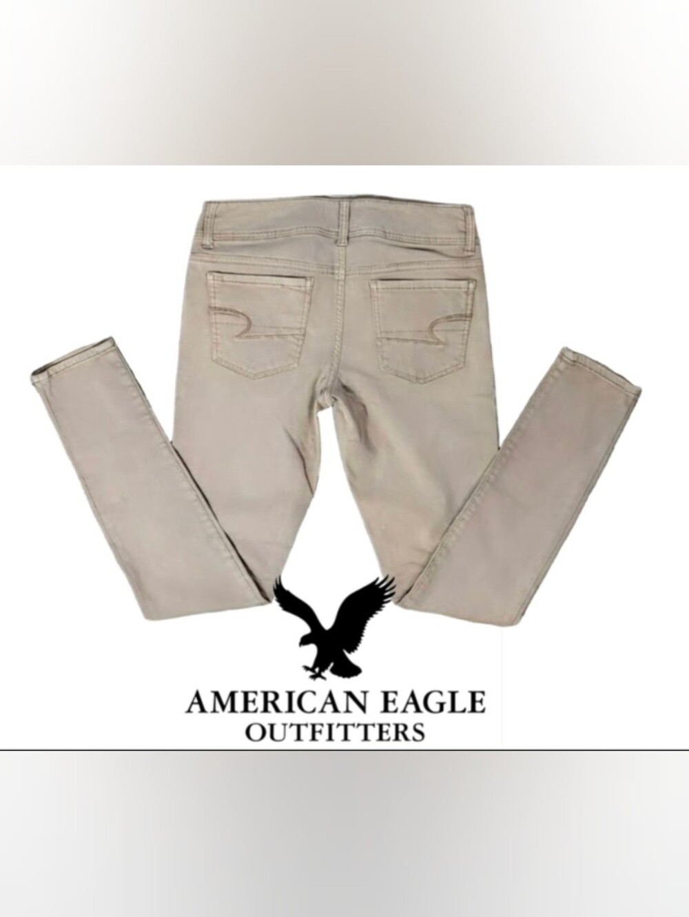 American Eagle Super Stretch Skinny Pants Khaki Tan Size 2
